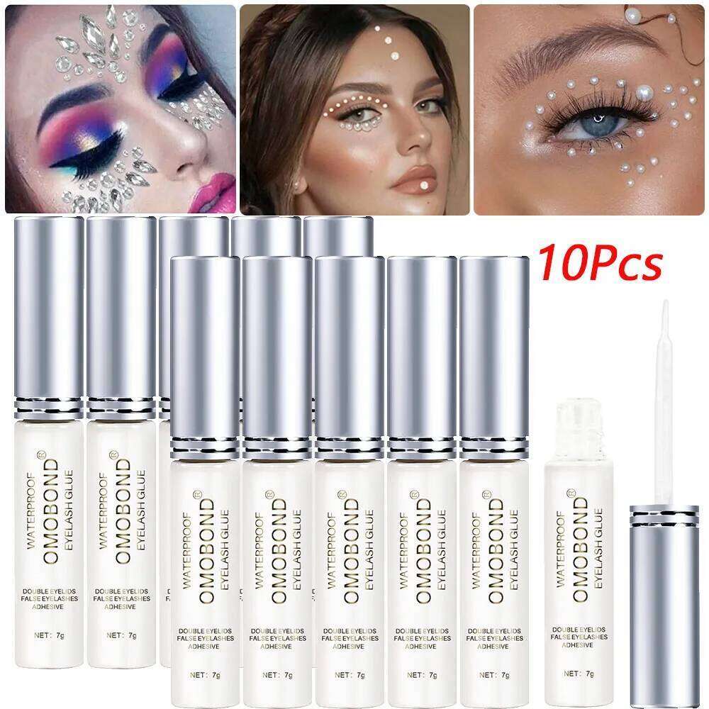 1/2/3/4/5/10pcs Quick Dry Strong Adhesive - 7g Transparent Rhinestone Charms False Eyelash Fake Eye Lash Glue X250725