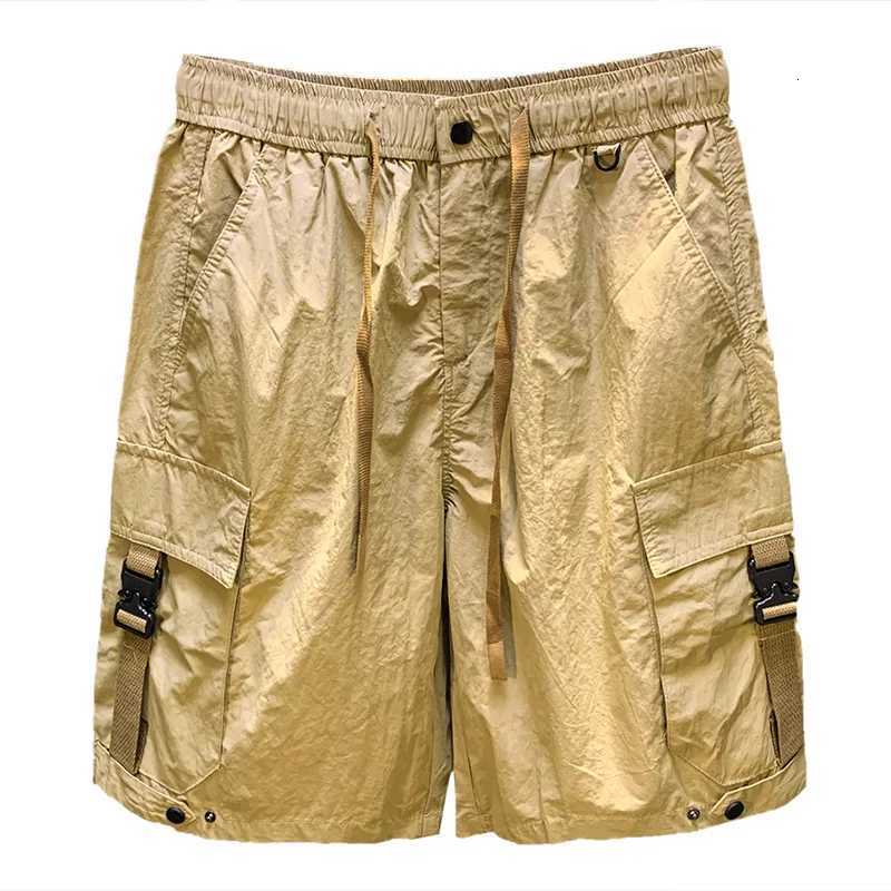 2025 Summer Thin Casual Shorts Mens Trendy Brand Loose Multi Pocket Straight Tube Quick Drying Workwear Pentagram Pants W250724