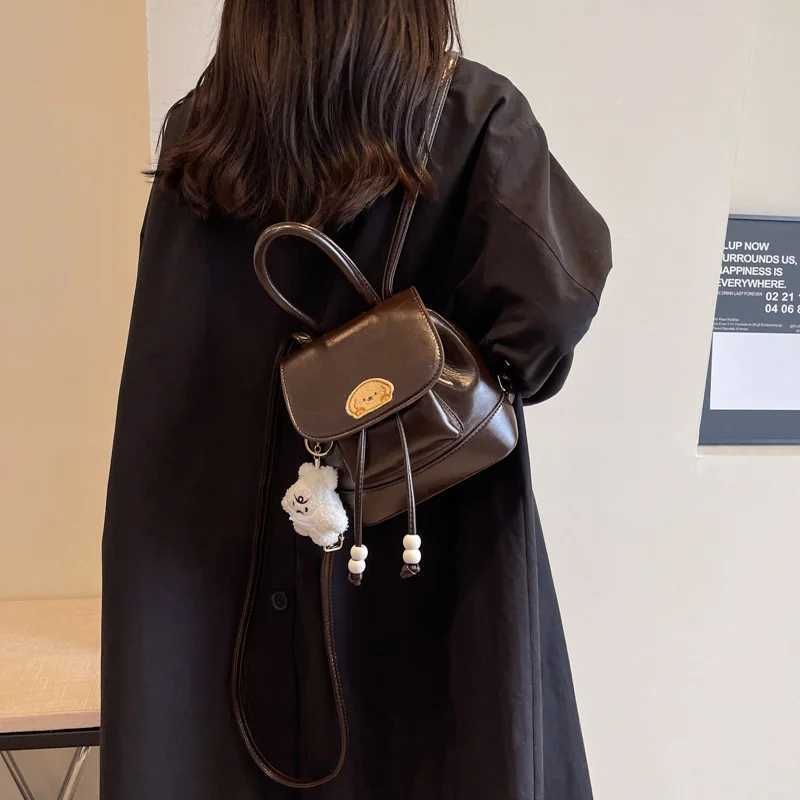 Fi Niche Girls Shoulder Bag Ladies Shoulder Bag Crossbody Bag Ladies Hobo Handbag With Doll Pendant Decorati PU Mat Y250724
