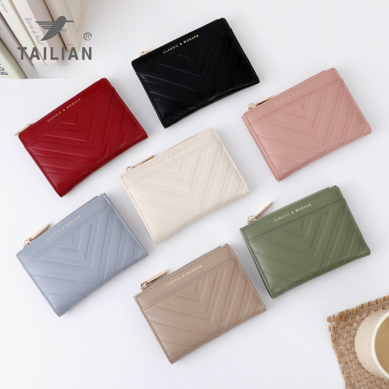 Luxury Women's Striped Embossed PU Leather Wallet Free Shipping Designer Multi Slot Fashion Card Holder Multifunctional Coin Bag