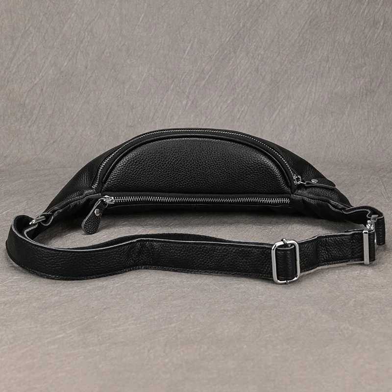Big Waist Bag Mens Leather Belt Pouch Anti-theft Waist Pack Fanny Pack Bum Bag Belt Waist Pouch Ch Bag For M Leather Bag Y250724
