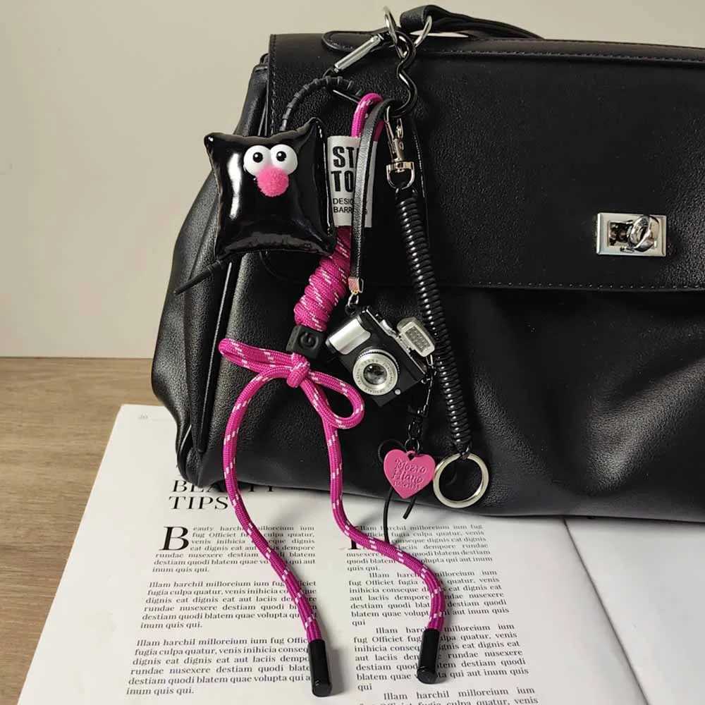 Ins Keychain Diy Handmade Baby Pendant Camera Woven Rope Multi-element Decoration Romantic Gift 250715