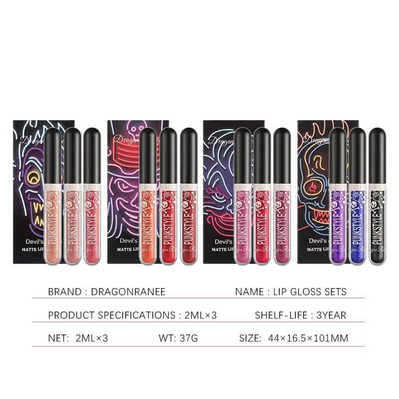 Long-Lasting Matte Lip Glaze Glitter Non-Fading Non-Stick Cup Metal Shiny Valentines Day Gift Lip GlossXJ250724