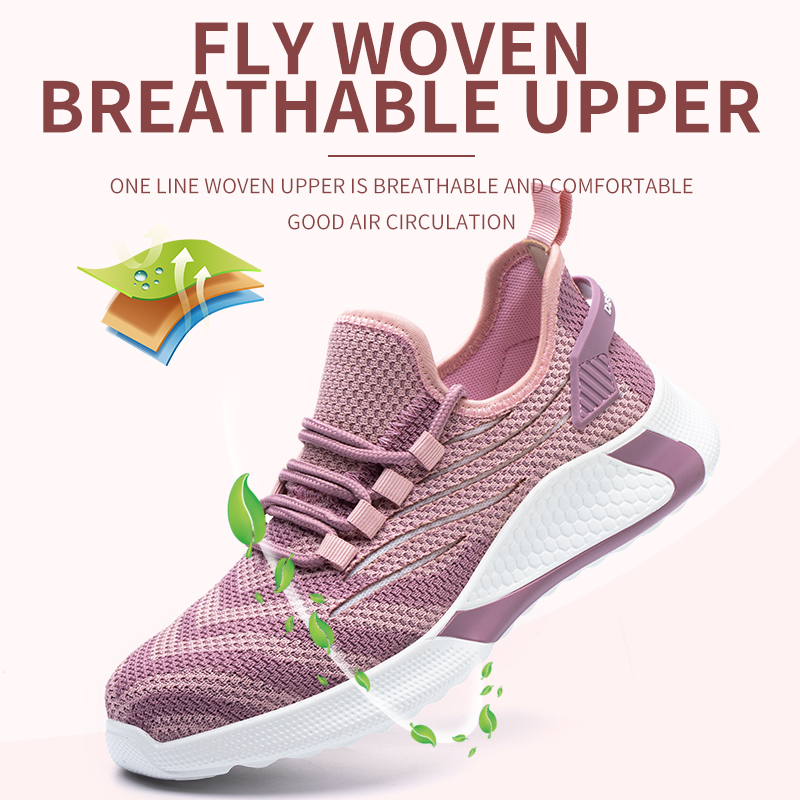 Anti-puncture steel toe safety shoes work shoes men and women lightweight safety work boots breathable sports safety shoes F55