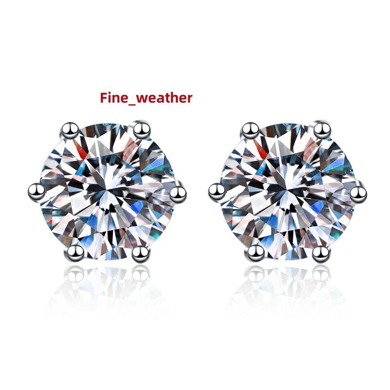 1ct Moissanite Diamond Studs Cheap 925 Sterling Earrings for Women VVS Wife on Stud VVS Womens Ear Price