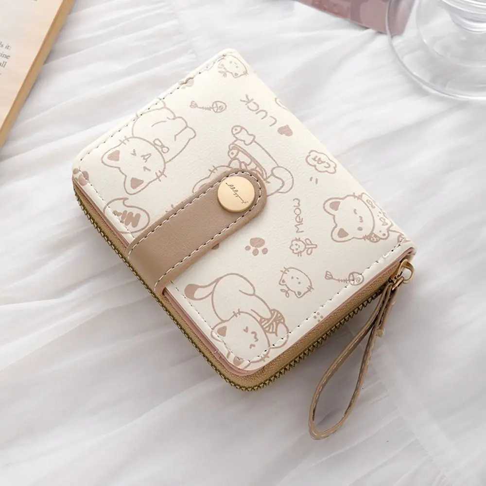 Cute Printed Coin Purse Women FAshion Short Wallet PU Leather Wallet Lightweight ID Card Holder Travel CAsh Coin Bag Z250725