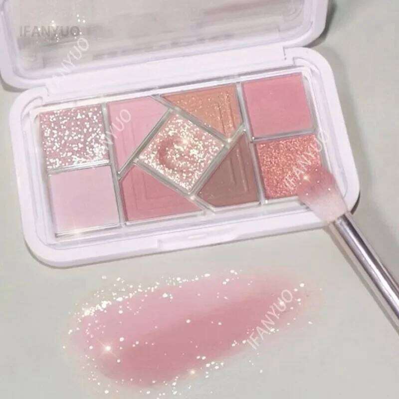 High Gloss Glitter Eyeshadow Highlighter Pink Blue Green Waterproof Shiny Crystal Brighten Contour Highlight Eye Pigment Makeup X2507
