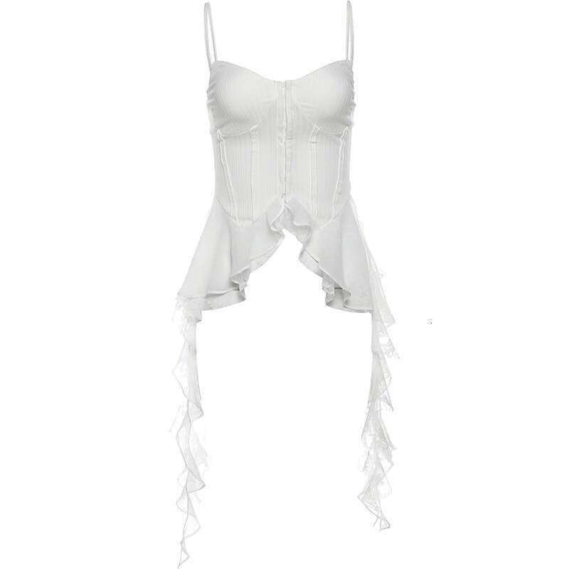 INS2024 Summer New Women's Solid Color Slim Fit Street Fashion Sleeveless Top 607