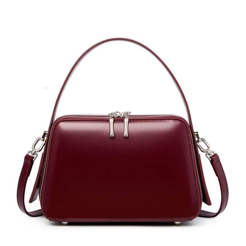 Designer Luxury Ear-Hanging Series Handheld Brim Genuine Leather Women's Commuter Crossbody Bag