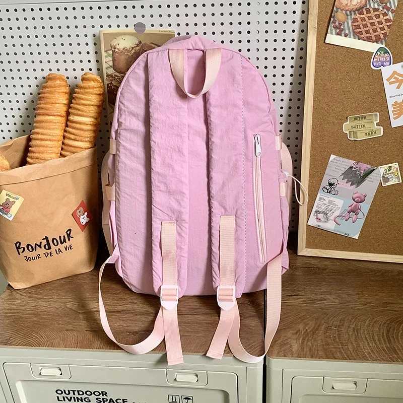 Reliable backpack large capacity student backpack casual nylon backpack lightweight outdoor travel backpack Y250724