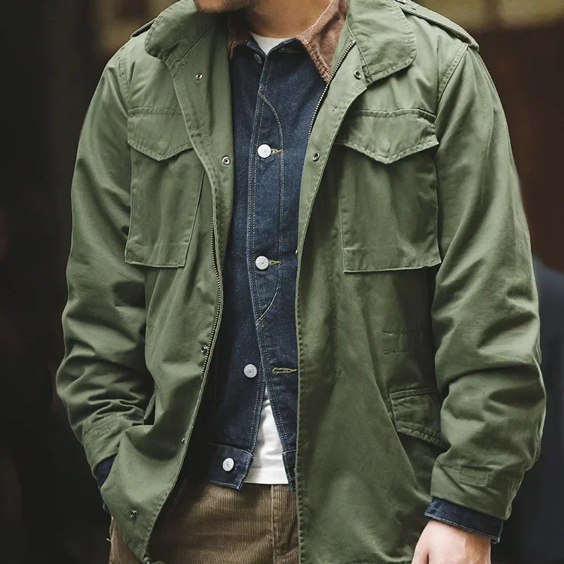 European and American Retro Jacket for Men Leisure Windbreaker with Multiple Pockets Workwear Spring Autumn 250717