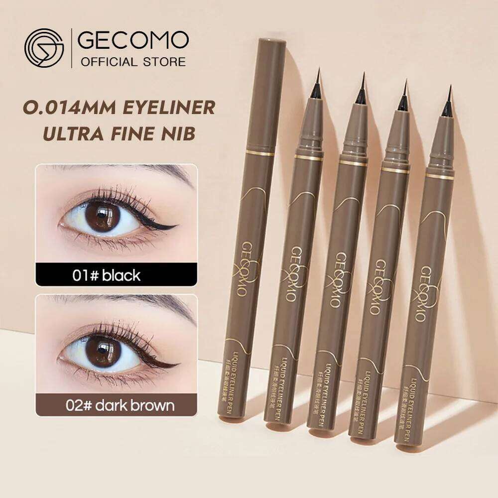 GECOMO Liquid 0.014mm Super Slim Waterproof Quick Dry Long Lasting Color No Sdging Eyeliner Pencil X250725 X250725