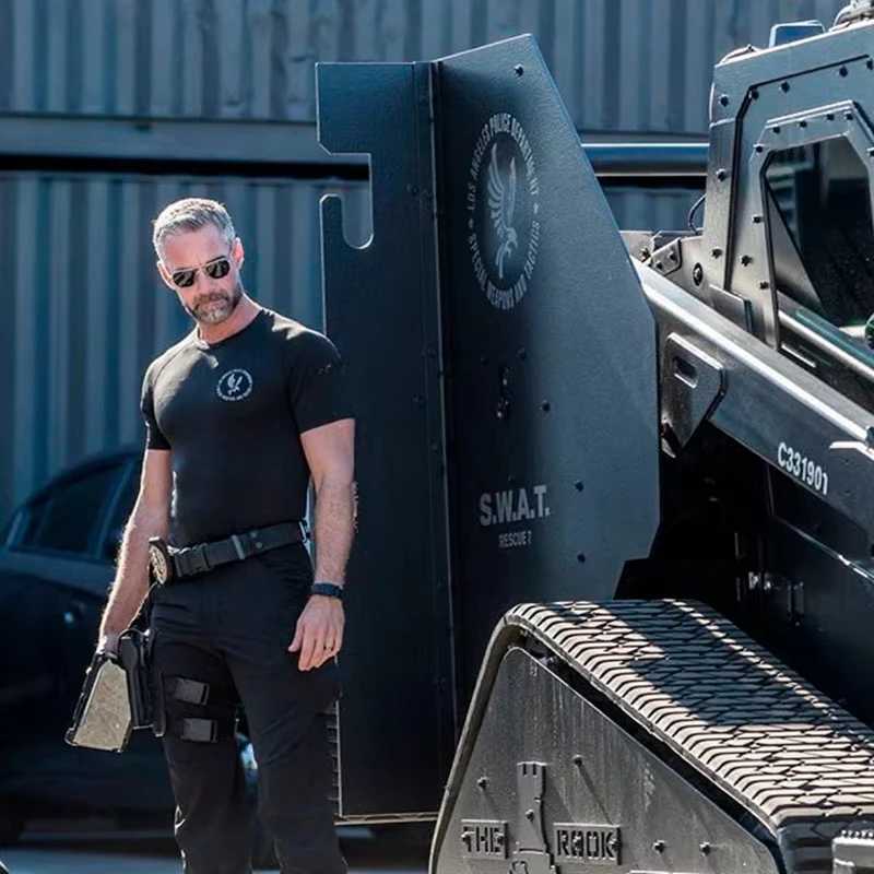 2025 New Summer High Quality Mens and Womens T-shirts LAPD SWA.T Special War Tactical Team Physical Fitness Pure Cotton Y250724