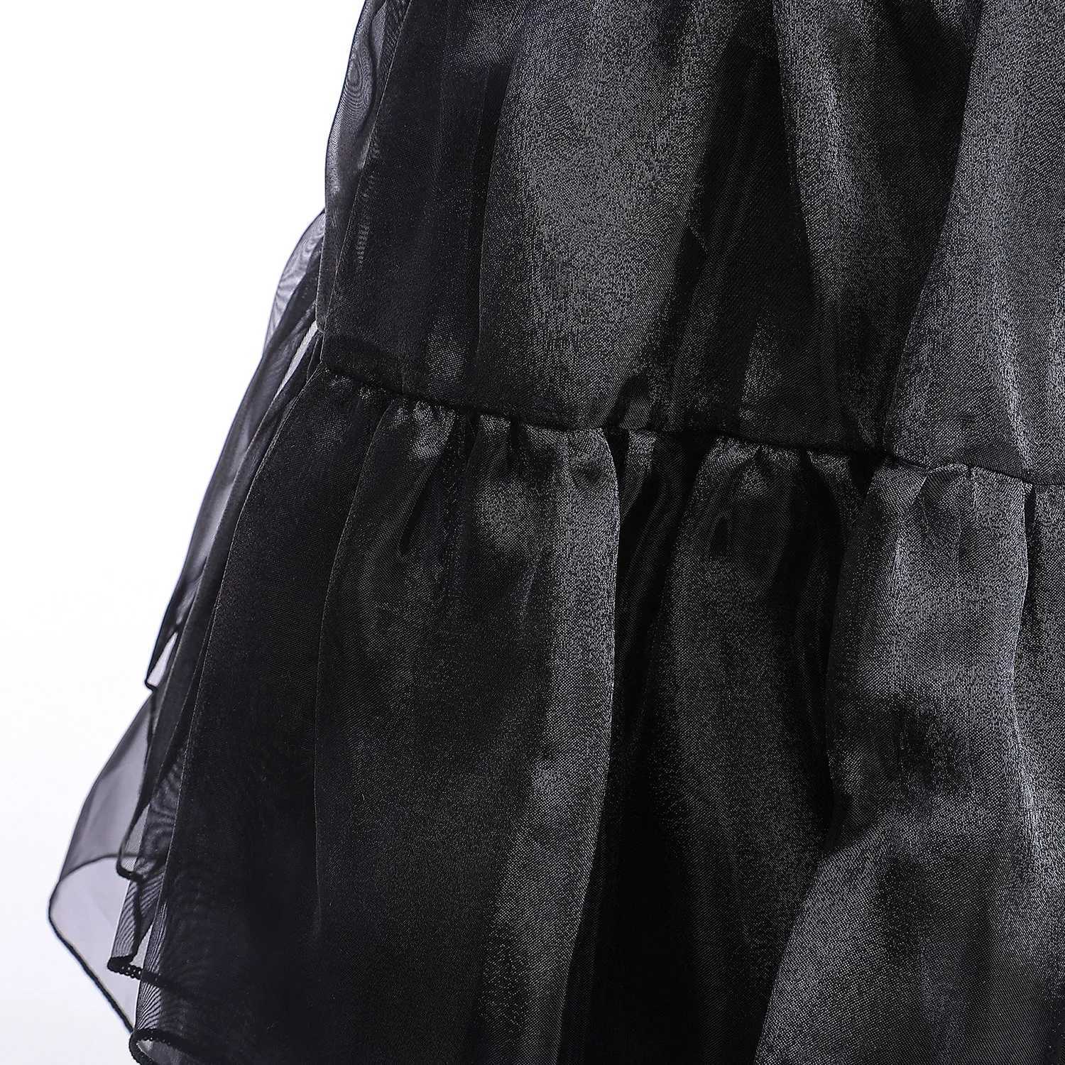 2 3 5 7 8 10 12 Yrs Girls Puffy Wendsday Prom Ball Gown Cosplay Comic Con Carnival Apparel TV Role Play Wendsday Dress Z250725