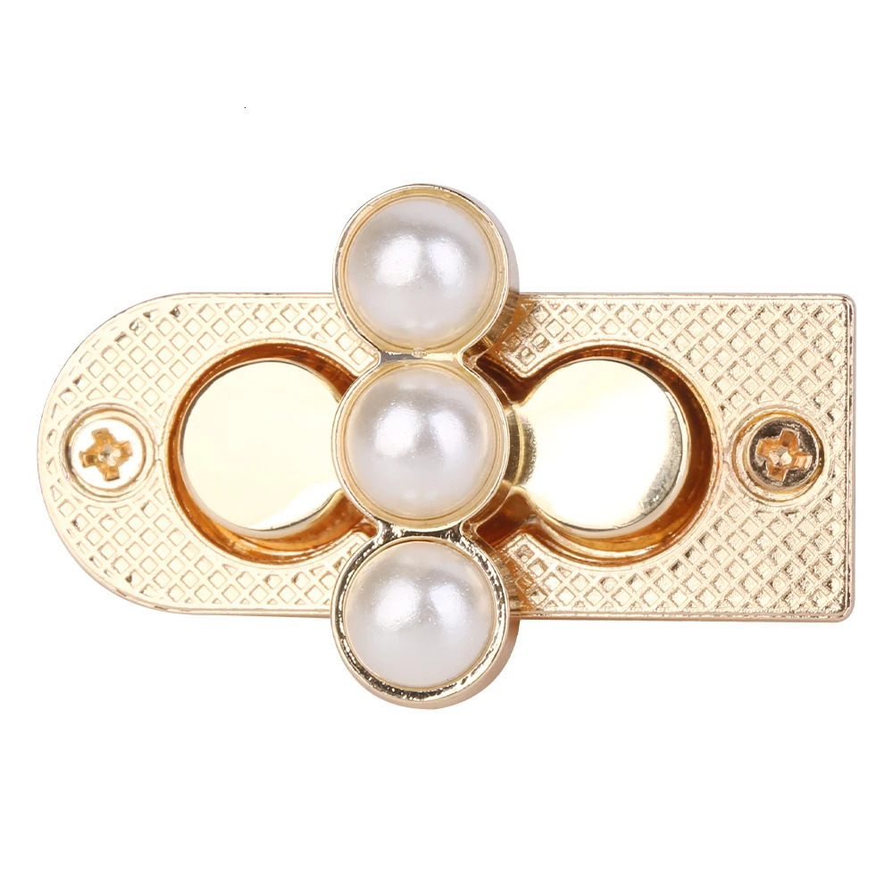 4.5CM Metal Pearl Turn Lock Twist Clasp for Women Bag Laggage Purse Leather Craft Closure DIY Hardware Accessories 250723