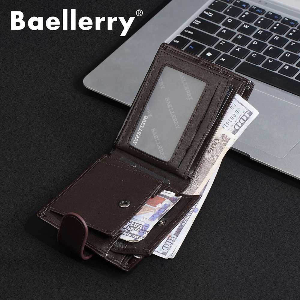 Baellerry New Short Men Wallets Zipper Coin Pocket Business Male Purses High Quality PU Card Holder Small Wallet For Men Z250725