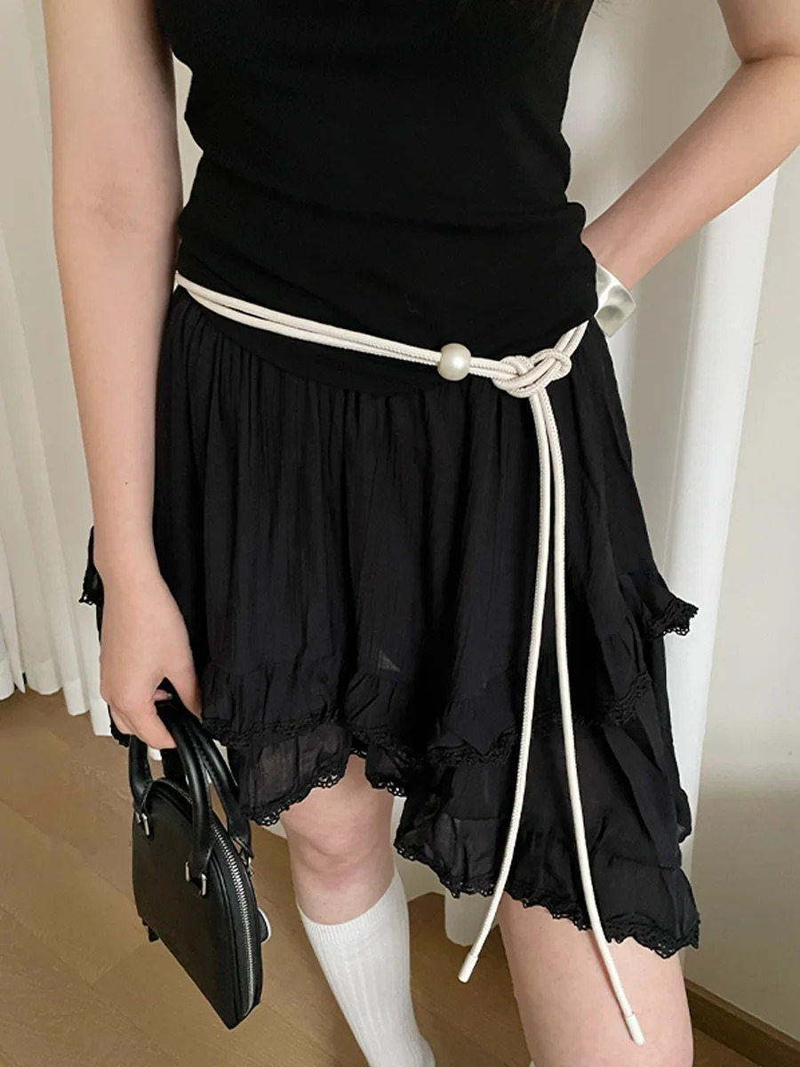 High-End Feeling Thin Waist Rope For Women Summer Waist-Cinching With Skirts Slimming And Versatile Belt With Personality 250722