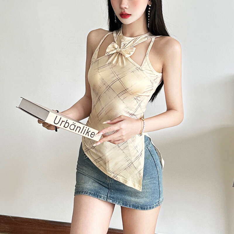 Women's Clothing 2025 Summer New Street Fashion Sexy Solid Color Sleeveless Slim Vest for Women 3ed