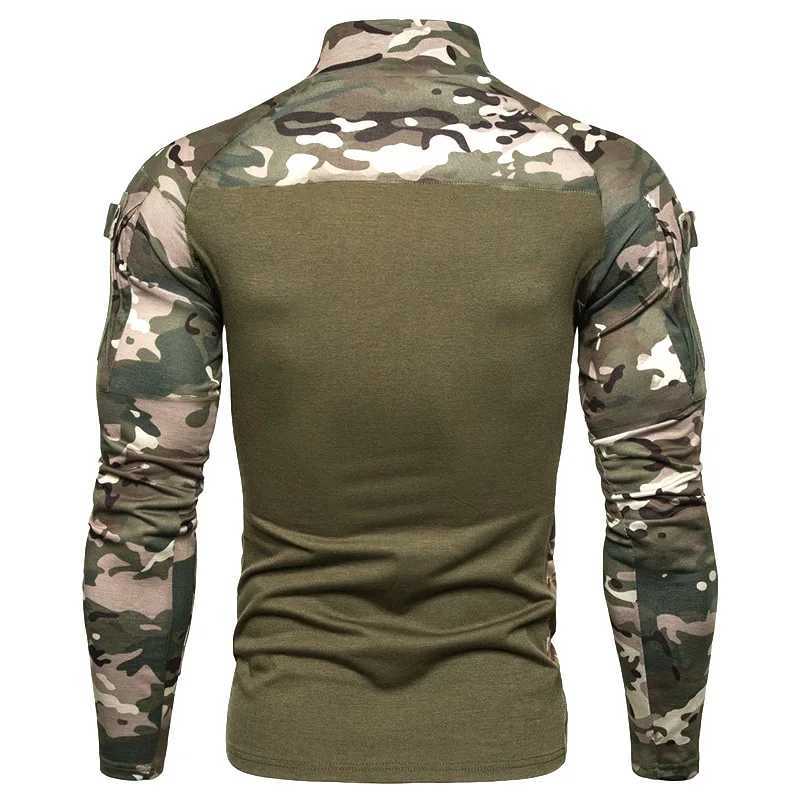 New fashion MENS tactical camouflage athletic shirts long sleeve military clothing combat shirt Y250724