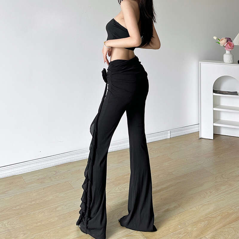 2024 Summer New Women's Fashion Sexy High Waist Hip-Hugging Straight Casual Pants 550