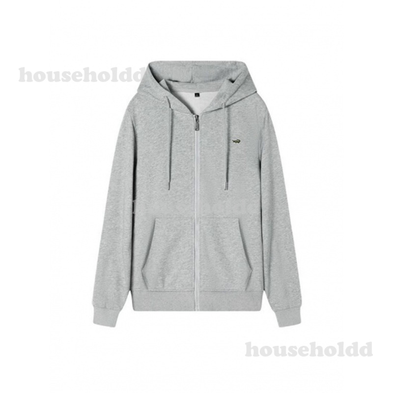 Men's Designer Zip-Up Hoodies Casual Loose Fit Pullover with Side Pockets Solid Color Spring/Autumn/Winter Fashion Embroidery