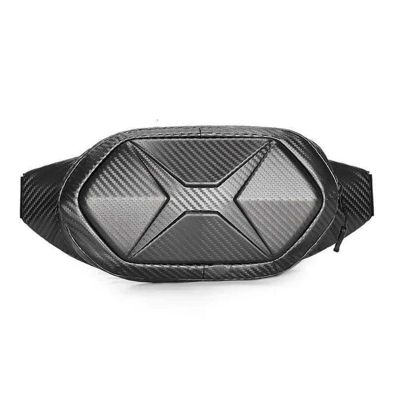 Fi Carb Fiber Textured Mens Ch Bag Designer Cycling Waist Bag Cool Street Wear Sling Crossbody Bags for Men Pouch Bag Y250724