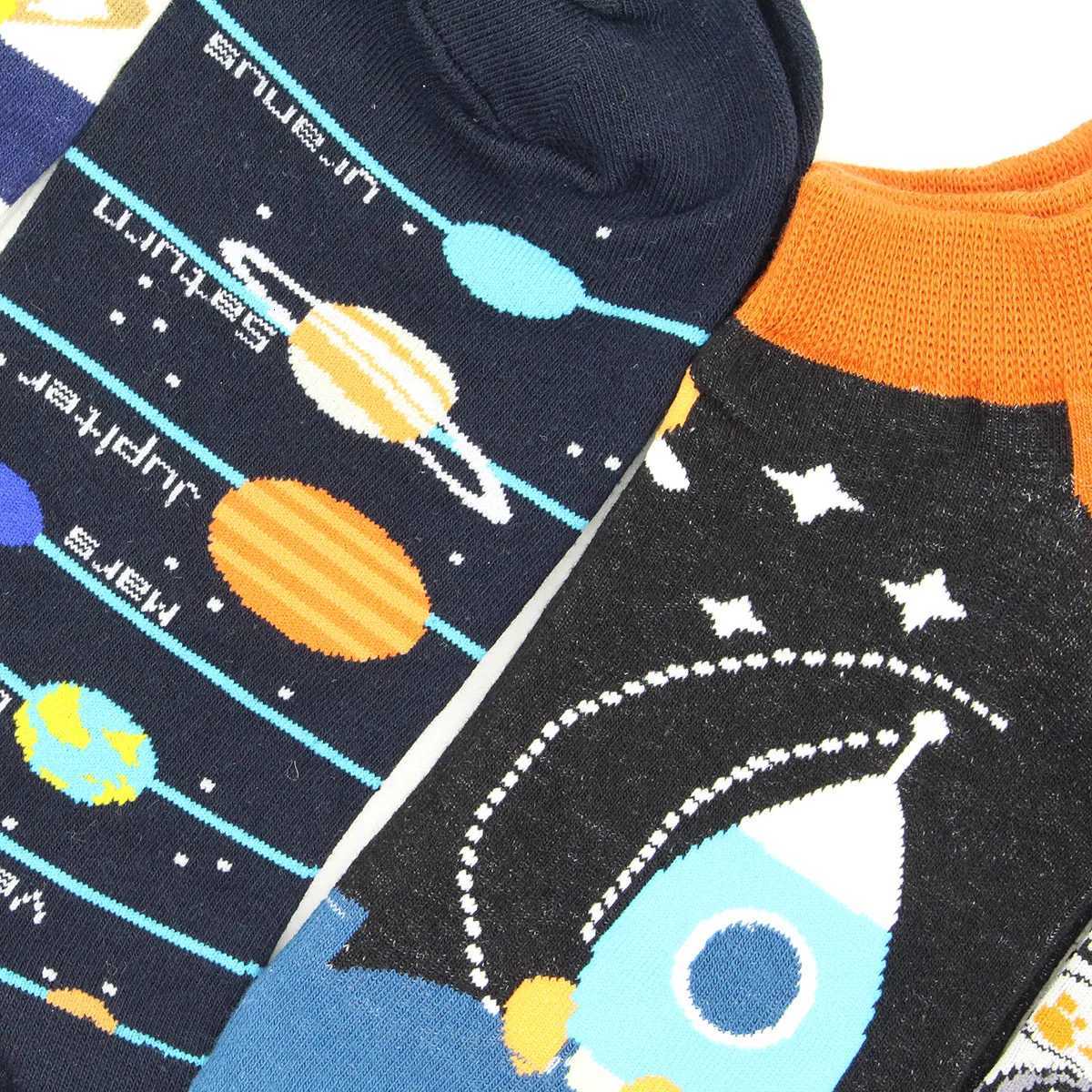 5 Pairs Novelty Fashion Colorful Casual Ankle Short Socks Harajuku Grid Space Cotton Happy Funny Women Men Socks Size EU39-46 X250725