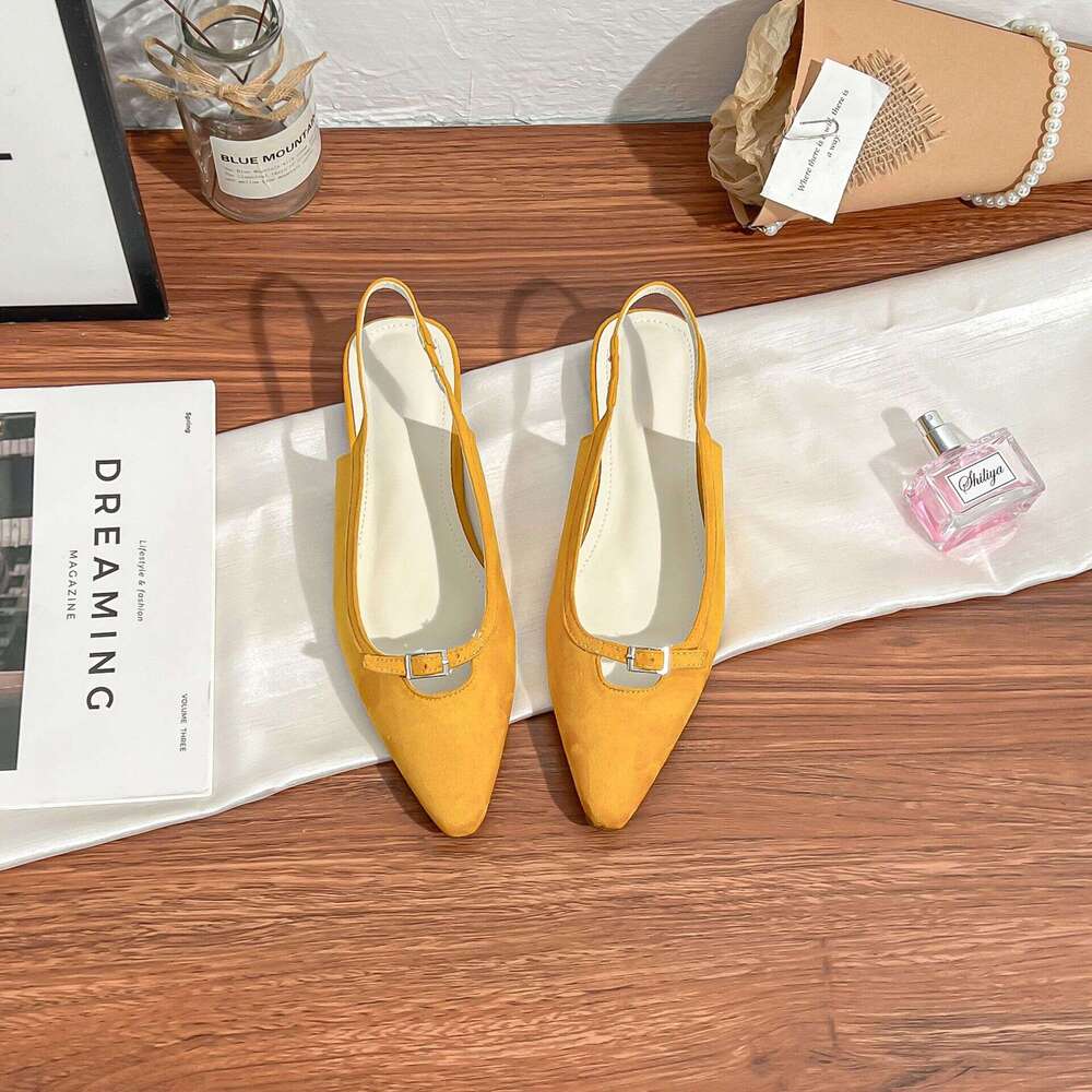 Women's Summer New Pointed Toe Elegant Outdoor Wear with Dress Versatile Fashion Shoes Soft Sole Comfortable Flats