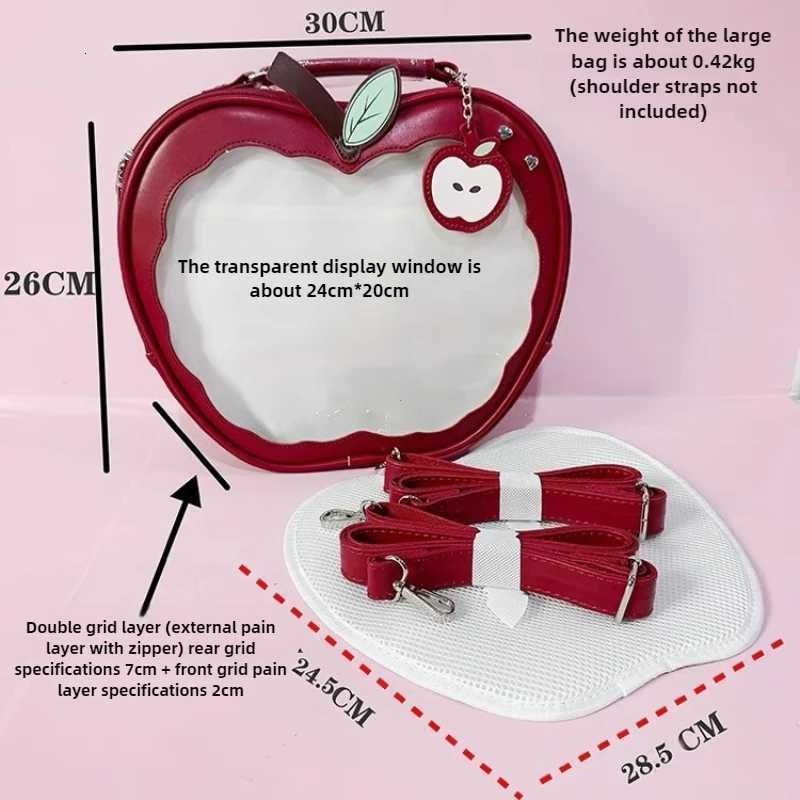 New Girl Harajuku Niche Design Apple Crossbody Bag Handbag Sweet Style Cute Zzang Ita Bag Y2K Backpack Preppy Style ItaBag Y250724