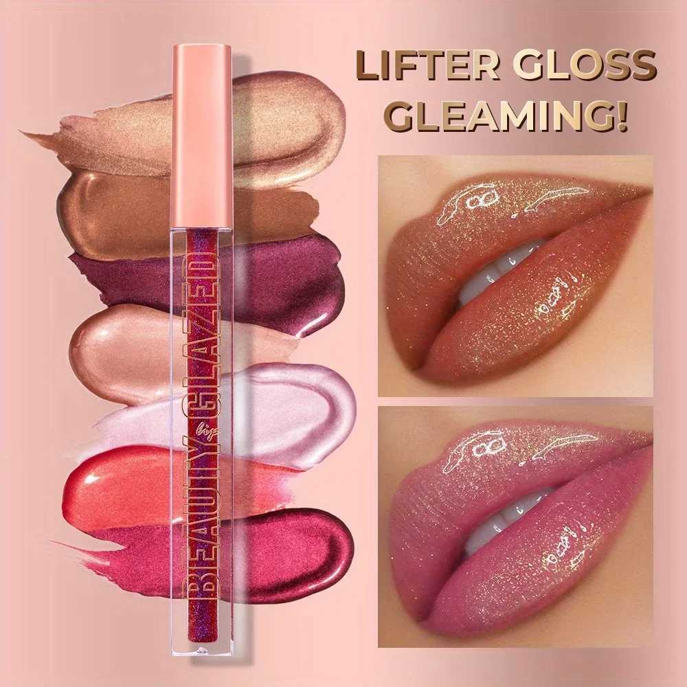 2024 Liquid Lipstick Chewy Golden Metallic Lip Gloss Shimmer Texture Golden Bling Glitter Lipstick Suitable Makeup Face PaintXJ250724