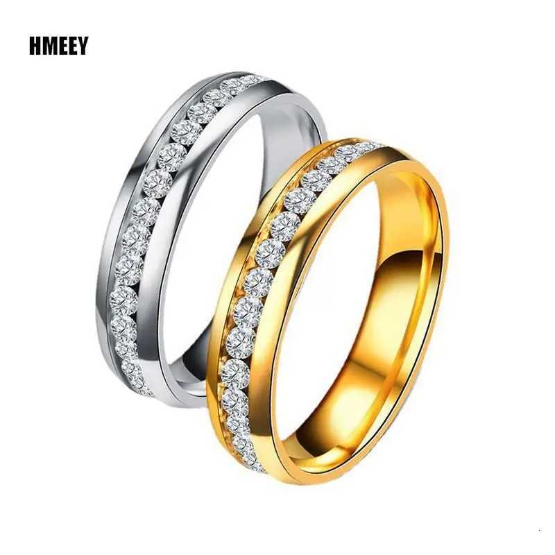 HMEEY new minimalist ultra-thin ring suitable for womens weddings bright cubic zirconia high-quality variable female finger ring jewelry W250417