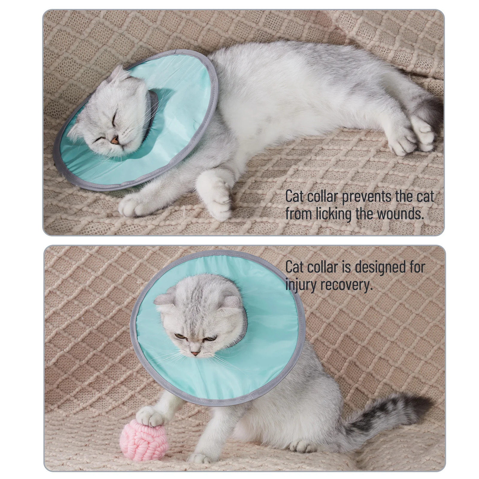 Pet Cat Protective Collar Neck Recovery Cone Collar for Anti-Bite Lick Reusable Cat Dogs Health Circle for Pet Supplies 250716