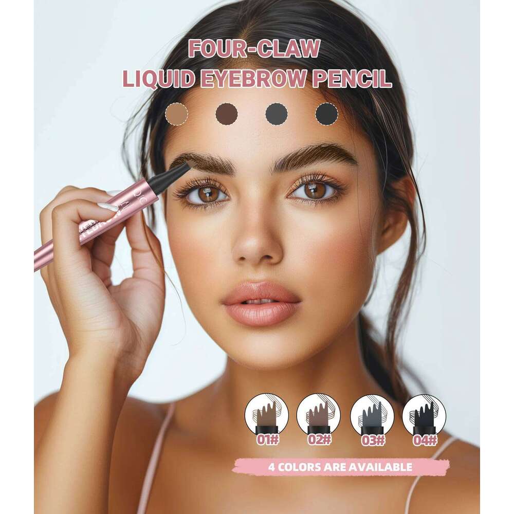 QIC Micro 4-Tip Pen Lift Snatch Eye Makeup Long-Lasting Waterproof & Sdge-proof Natural Eyebrow Hair Pencil X250725