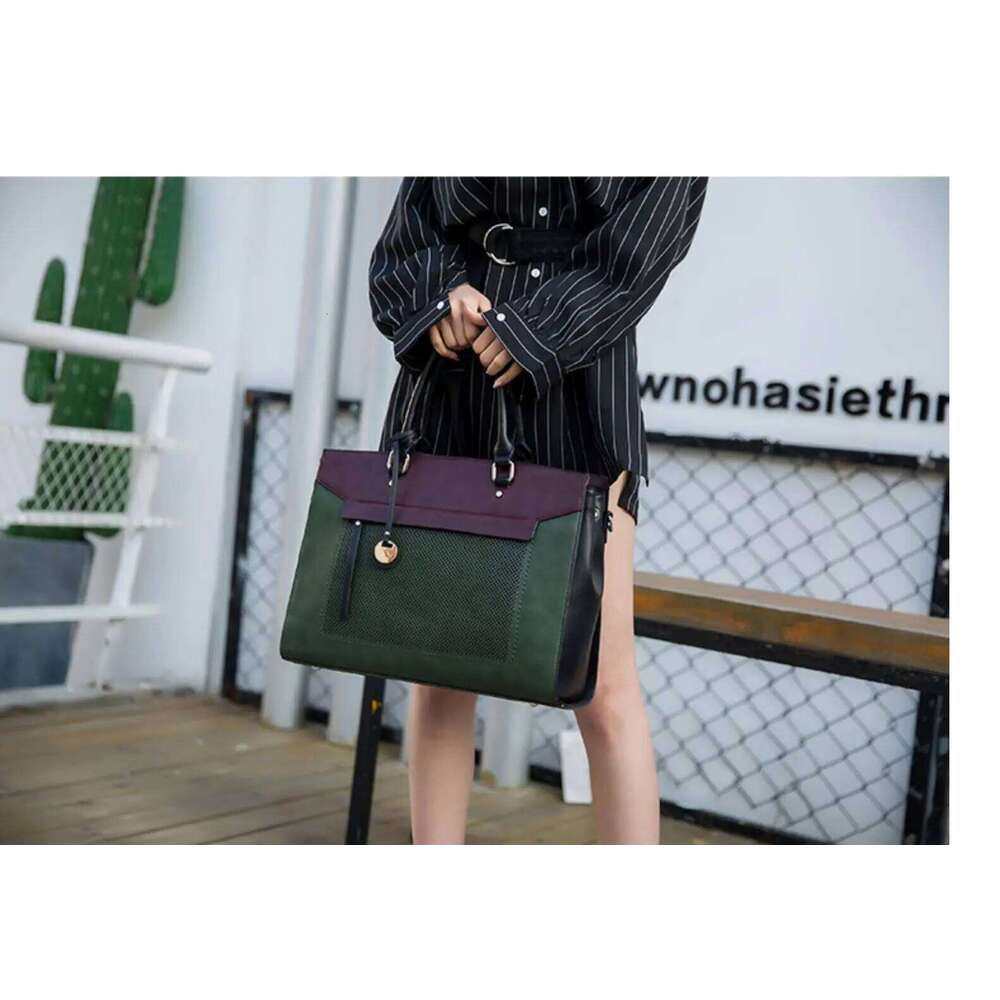 OLOEY Fashion Women Handbag Document Shoulder Slung Tote Bag Female 14 Inch Laptop Briefcase Leather Messenger Crossbody Bags