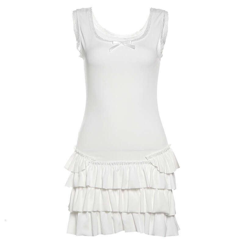 INS Style 2024 Autumn New Women's Solid Color Slim Street Fashion U-Neck Sleeveless Dress 046