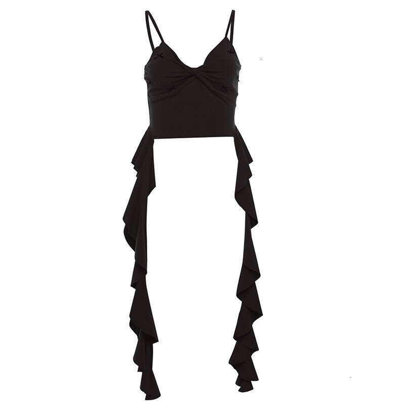 2024 Summer New Women's Solid Color Slim Fit Street Fashion Sexy Backless Tank Top b38