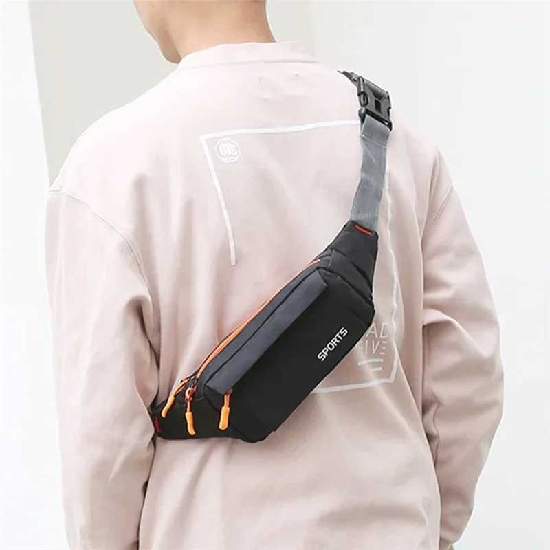 Breast Package Waterproof Outdoor Sports Bag Oxford Pouch Korean-style Waist Fanny Crossbody M Banana Y250724