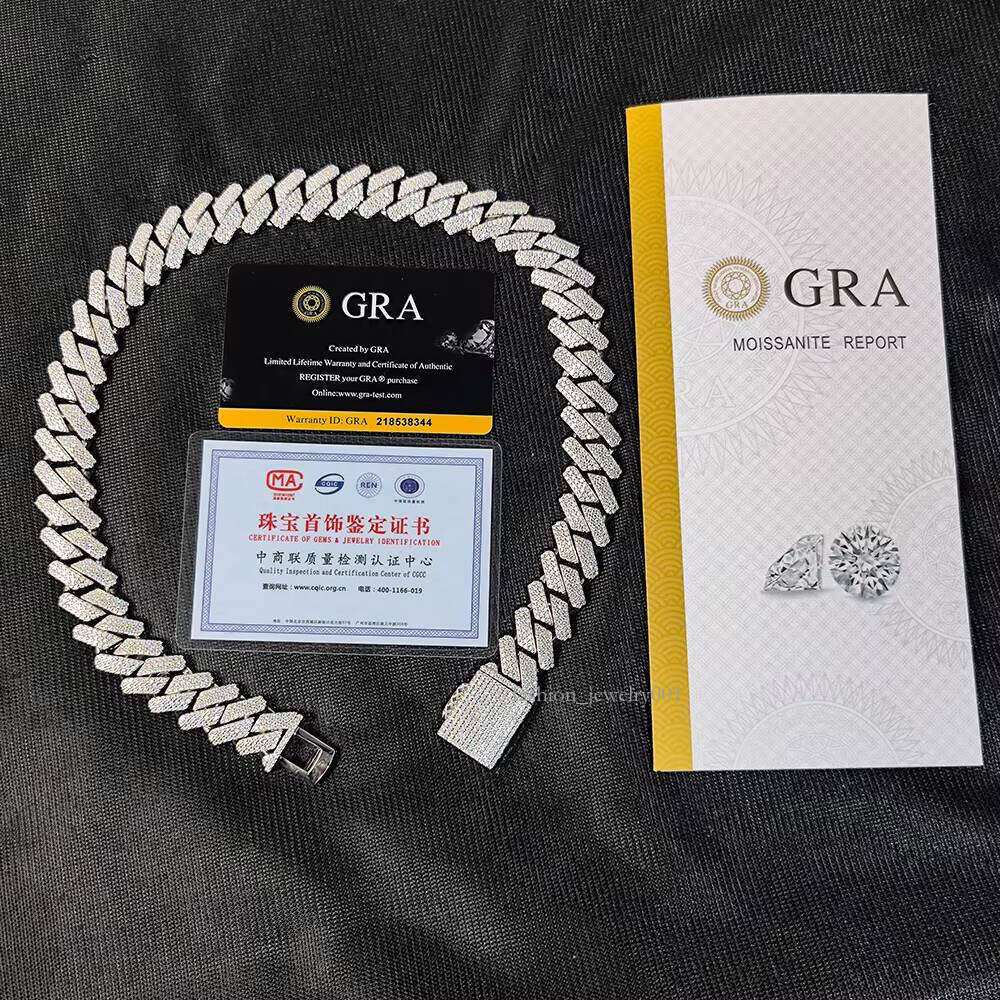 Miami Moissanite Cuban Link Hip Hop Jewelry Shiny Pound Necklace VVS Chain