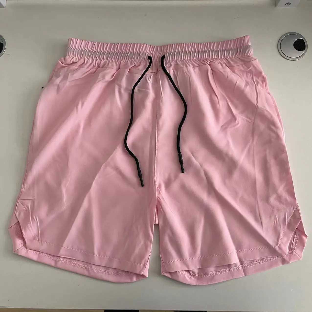 2024 Single Layer Quick-Drying Solid Color Mens Short Pants Fitness Jogger Sport Shorts Sweatpants Fitness Workout Casual Pants W250724