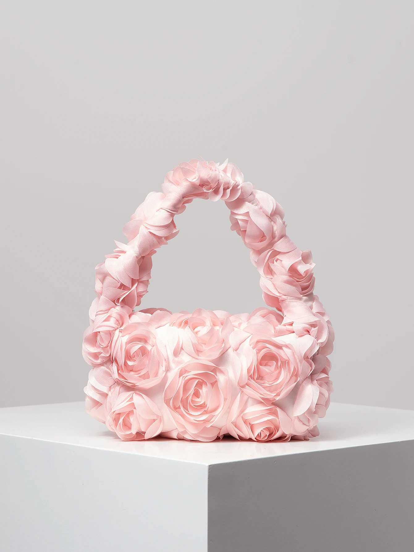 Elegant Rose Handbag Wedding Party Dinner Bag Sweet and Cute Small Square Bag Suitable for Mens Gifts (Rand Pattern) Y250725