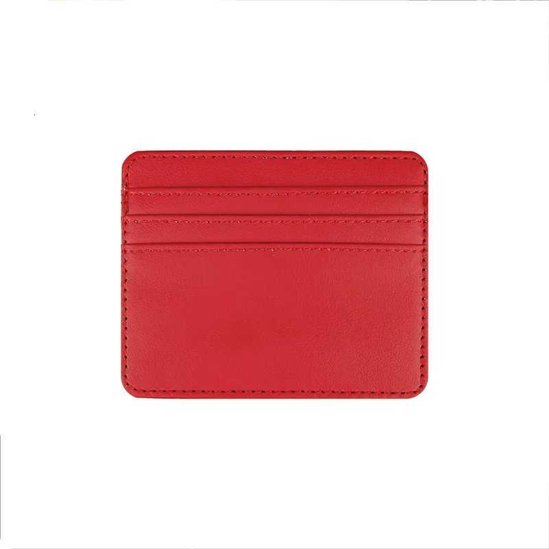 Colorful PU Leather Card Wallet - Compact Business Card Holder for Men Women Z250725