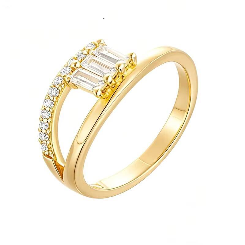 Moissanite Engagement Ring for Women Silver Couple Ring Fashionable Hot Selling Fine Ring Can Be Customized and Wholesale