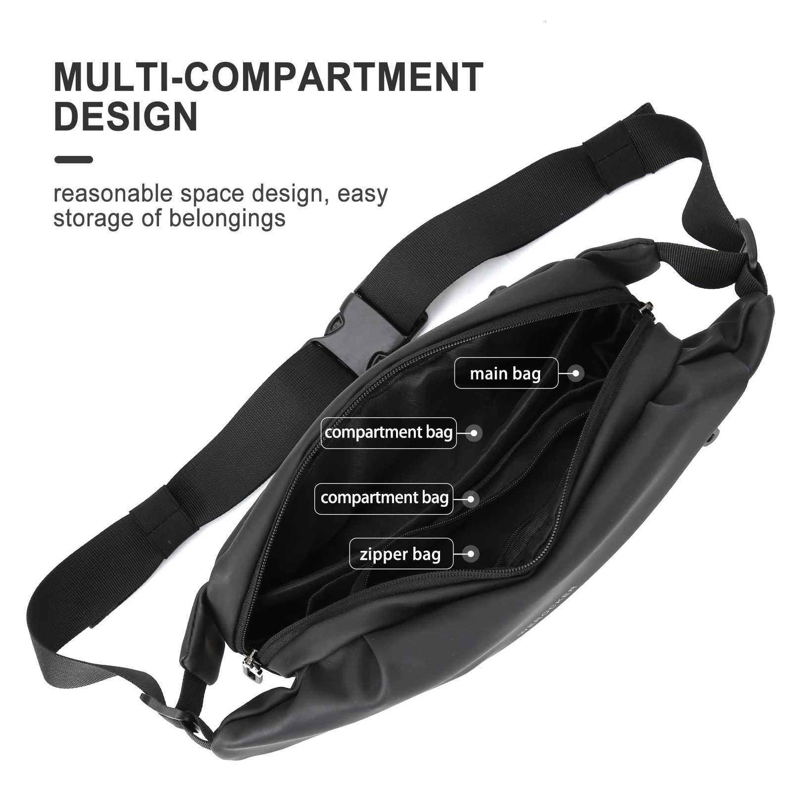 Small Crossbody Bag for Men with Adjustable Strap Waterproof Backpack Purse Shoulder Bag for Outdoors Hiking Traveling Cling Bag Y250724