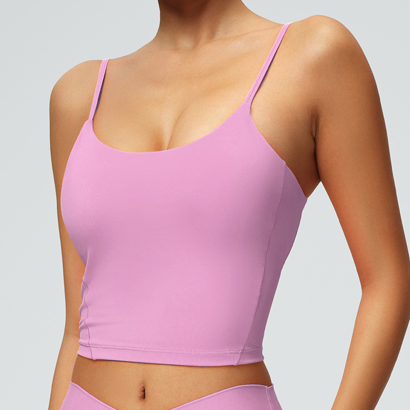 New Yoga Fitness Women's Yoga Top with Thin Straps, Tank Top, Quick-Dry Underwear, Sports Bra for Fitness and Exercise