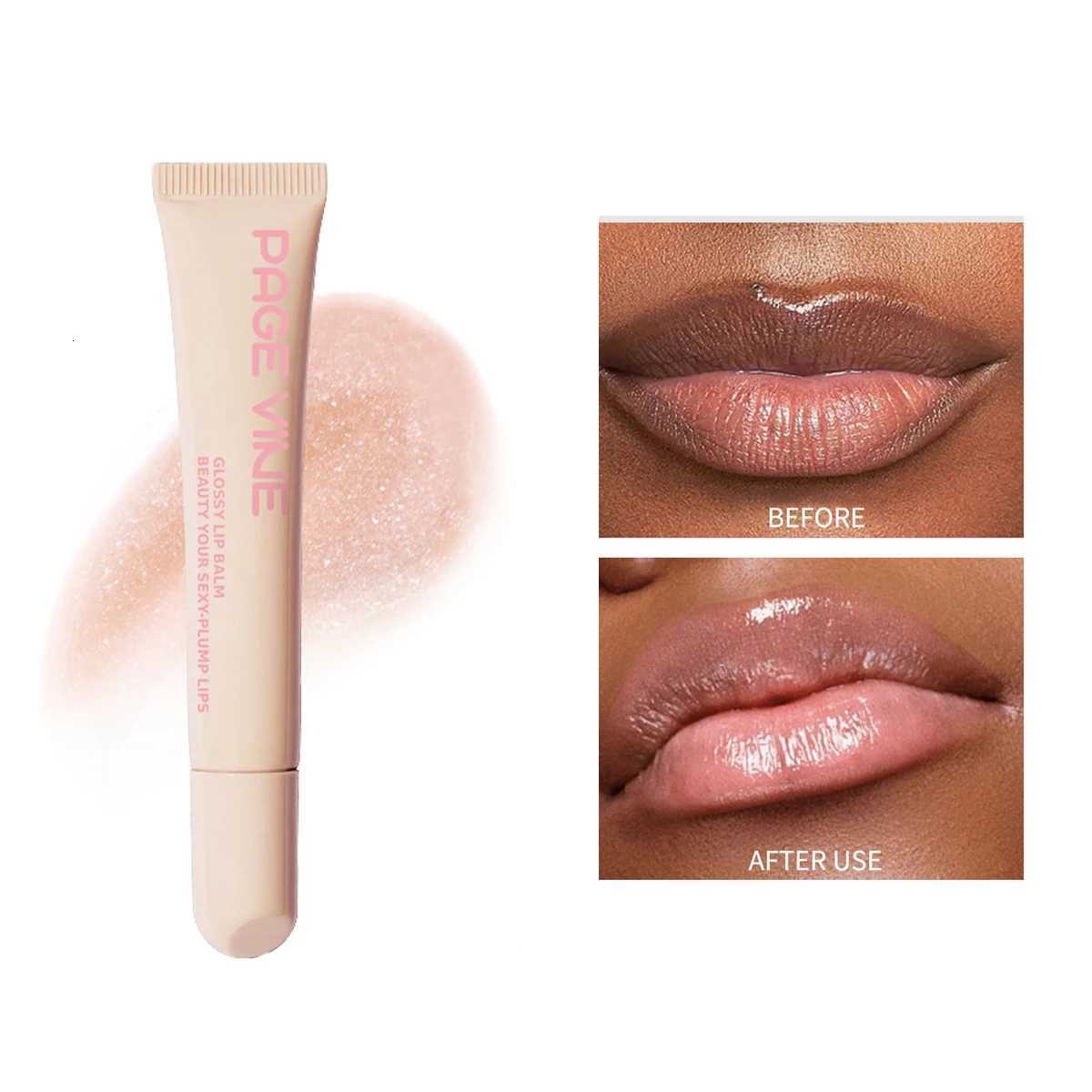 1 pcs Soft Tube Mirror Lip Gloss Lip Oil Nude Brown Plumping Lip Gloss Moisturising Transparent Lipgloss Beauty Cosmetics MakeupXJ250724