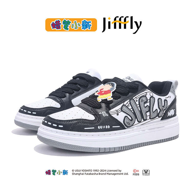 Crayon Shin-chan Collaboration Jifffly Men's Sneakers 2025 Summer Versatile Thick-Soled Couple Sports Shoes for Women