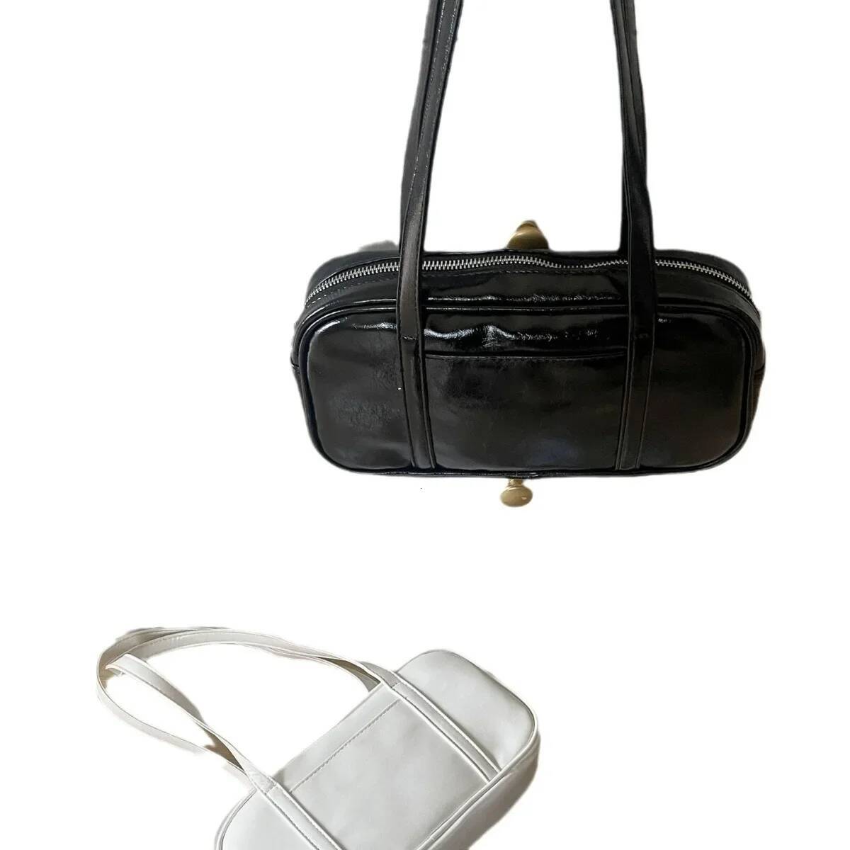 Korean Style Tofu New 2025 Boston Women's Leather Shoulder Crossbody Small Bag Full Landscape Car Storage Accessorie