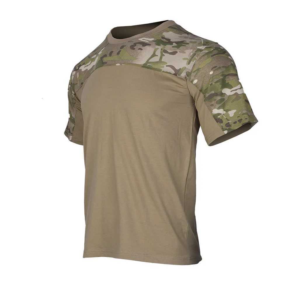 Mens Camouflage Shirts Tees Tactical Combat Shirt Hunting Clothes Tops Workout Clothing Outdoor Breathable Camo T Shirt Y250724