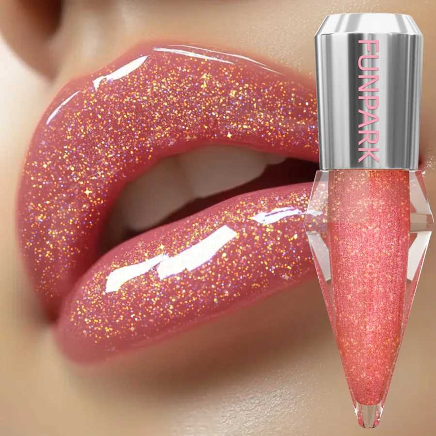 8 Color Glitter Shimmer Lip Gloss Moisturizing Lip Tinted Fuller Lip Effect Diamond Liquid Lipstick Makeup Sexy Lip Care GiftsXJ250724