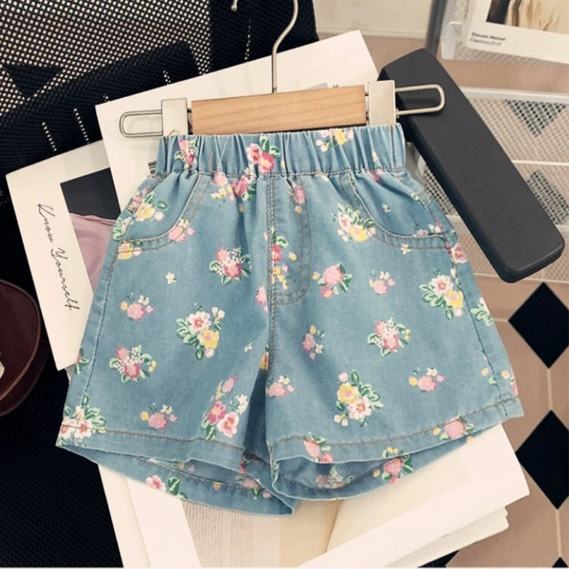 Baby Girl Clothes Korean Style Kids Daily Print Denim Suits Summer 2 Pieces Short SleeveShorts Tracksuits Children Sets 250725